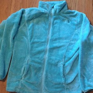 North Face fleece zip up sweat shirt.